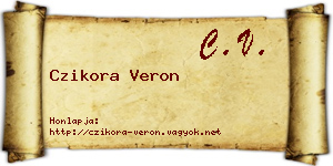 Czikora Veron névjegykártya
